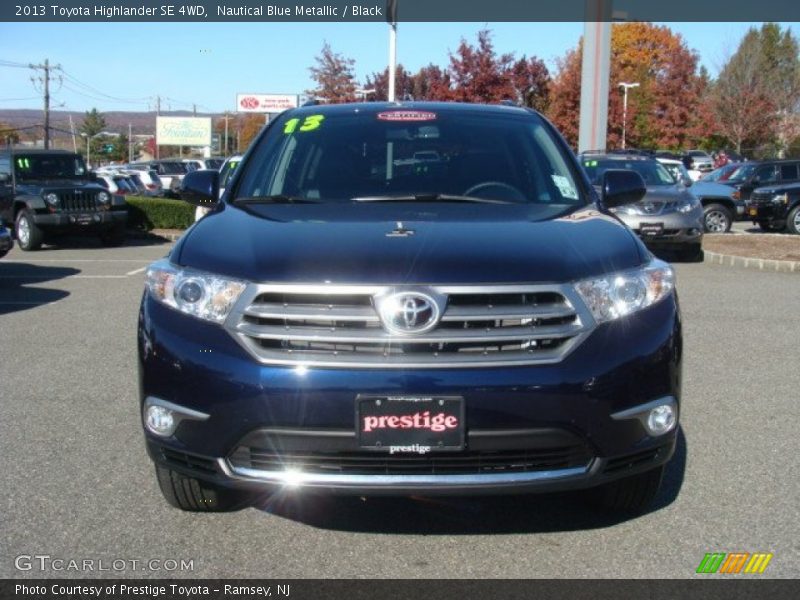 Nautical Blue Metallic / Black 2013 Toyota Highlander SE 4WD