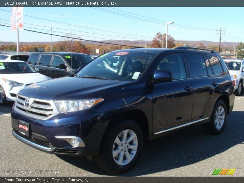 Nautical Blue Metallic / Black 2013 Toyota Highlander SE 4WD