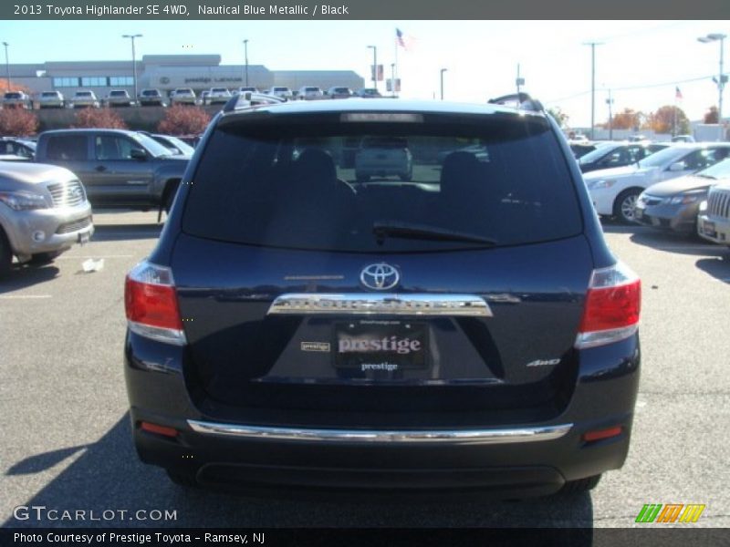 Nautical Blue Metallic / Black 2013 Toyota Highlander SE 4WD