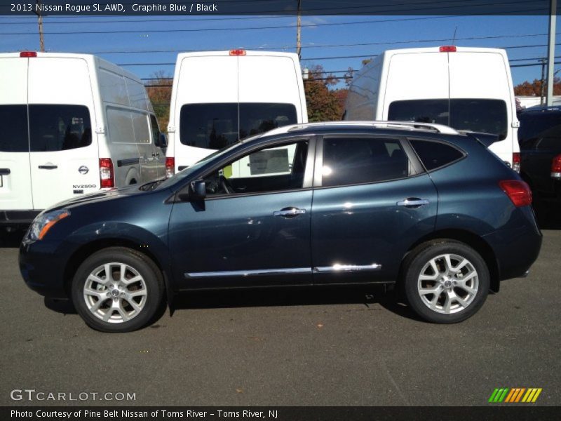 Graphite Blue / Black 2013 Nissan Rogue SL AWD