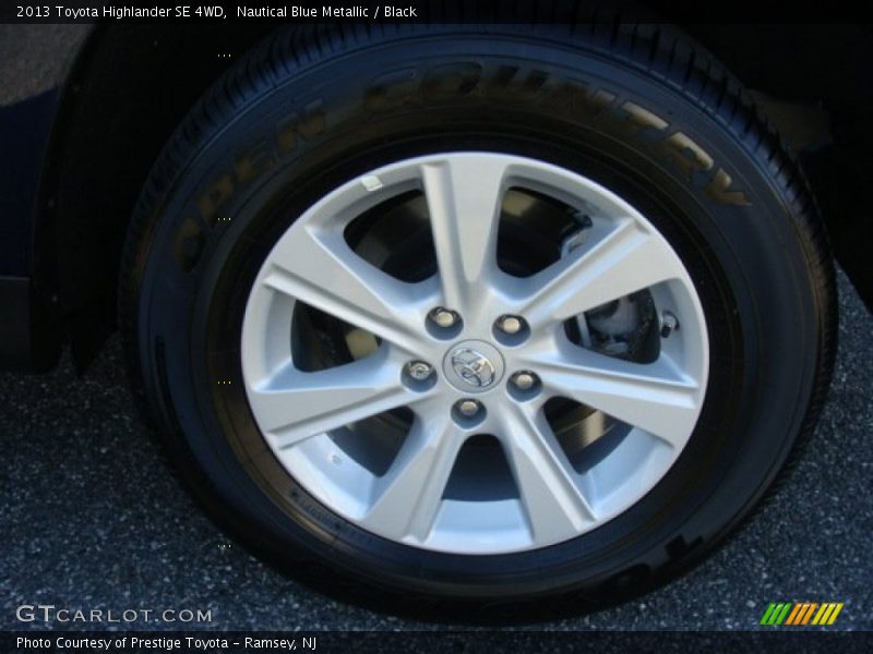 Nautical Blue Metallic / Black 2013 Toyota Highlander SE 4WD