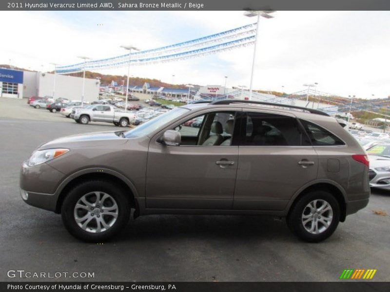 Sahara Bronze Metallic / Beige 2011 Hyundai Veracruz Limited AWD