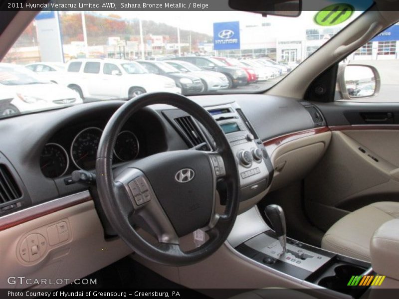Sahara Bronze Metallic / Beige 2011 Hyundai Veracruz Limited AWD