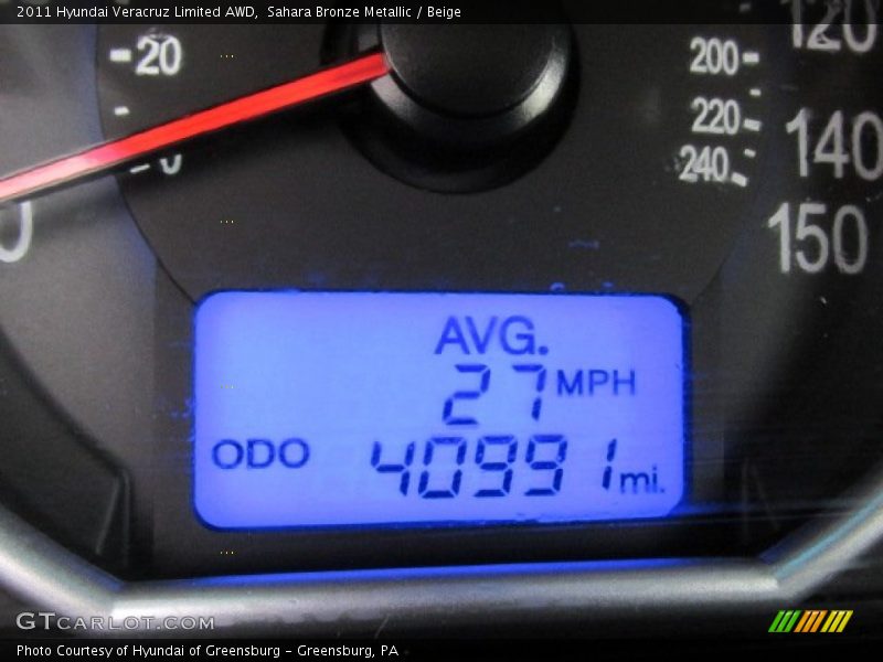 Sahara Bronze Metallic / Beige 2011 Hyundai Veracruz Limited AWD