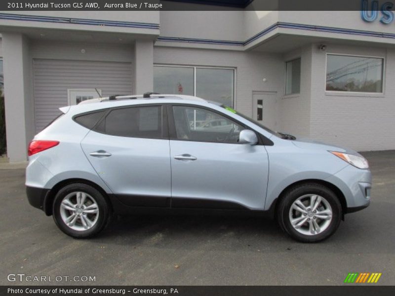 Aurora Blue / Taupe 2011 Hyundai Tucson GLS AWD