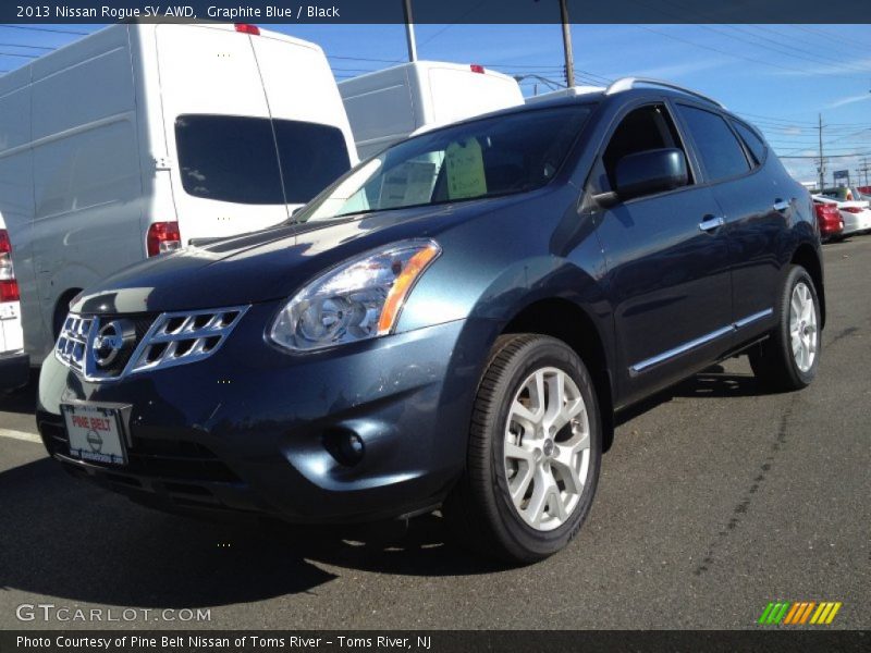 Graphite Blue / Black 2013 Nissan Rogue SV AWD