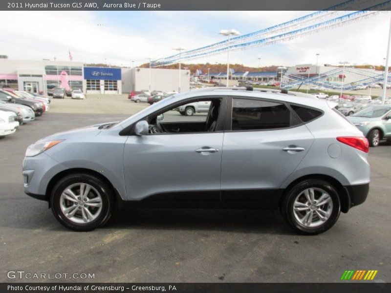 Aurora Blue / Taupe 2011 Hyundai Tucson GLS AWD