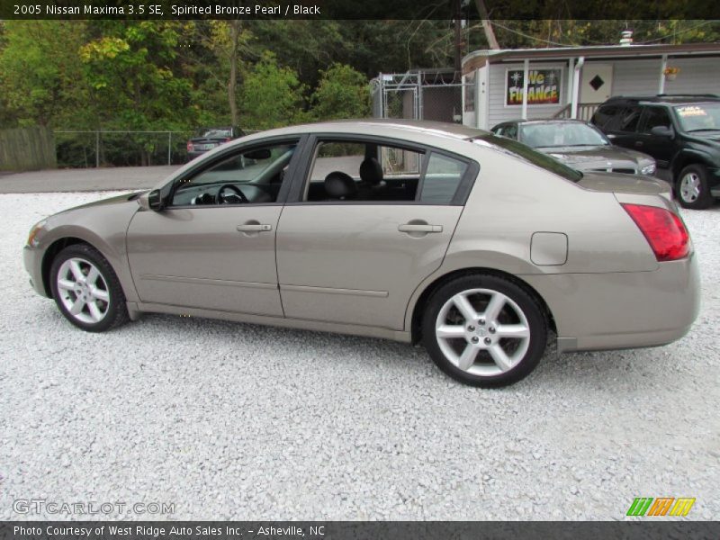 Spirited Bronze Pearl / Black 2005 Nissan Maxima 3.5 SE