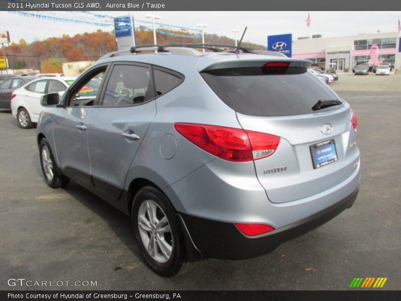Aurora Blue / Taupe 2011 Hyundai Tucson GLS AWD