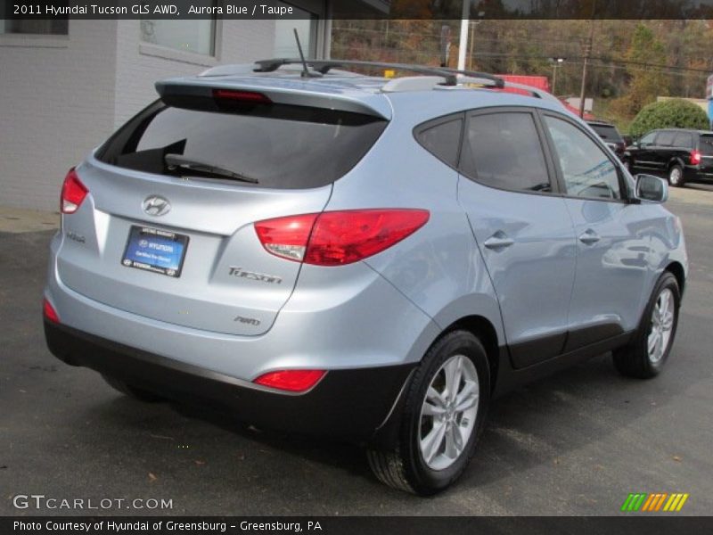 Aurora Blue / Taupe 2011 Hyundai Tucson GLS AWD