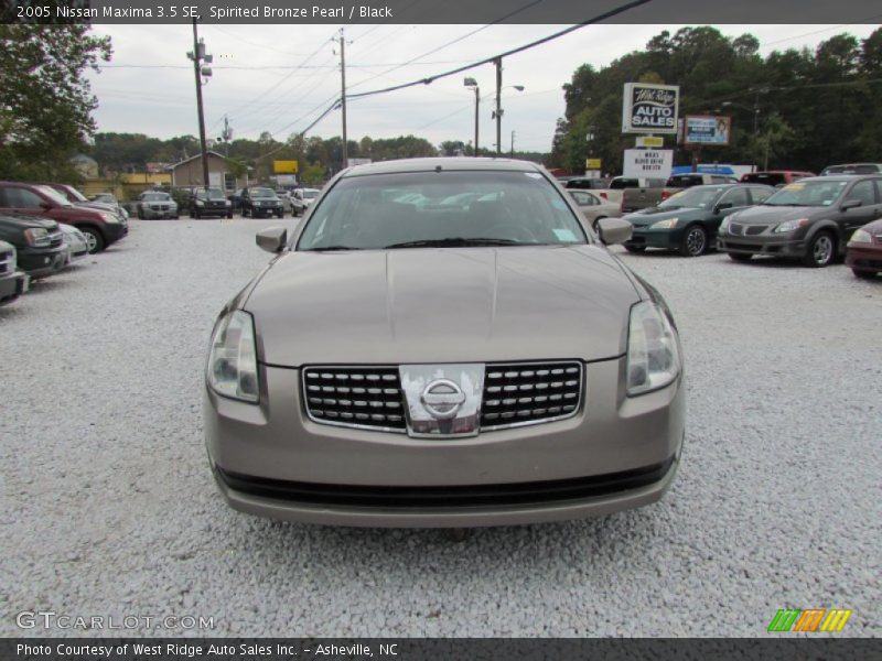Spirited Bronze Pearl / Black 2005 Nissan Maxima 3.5 SE