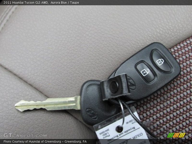 Aurora Blue / Taupe 2011 Hyundai Tucson GLS AWD