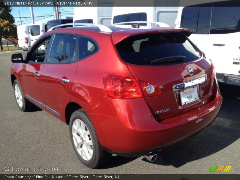 Cayenne Red / Gray 2013 Nissan Rogue SV AWD