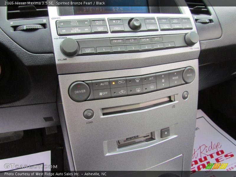 Spirited Bronze Pearl / Black 2005 Nissan Maxima 3.5 SE