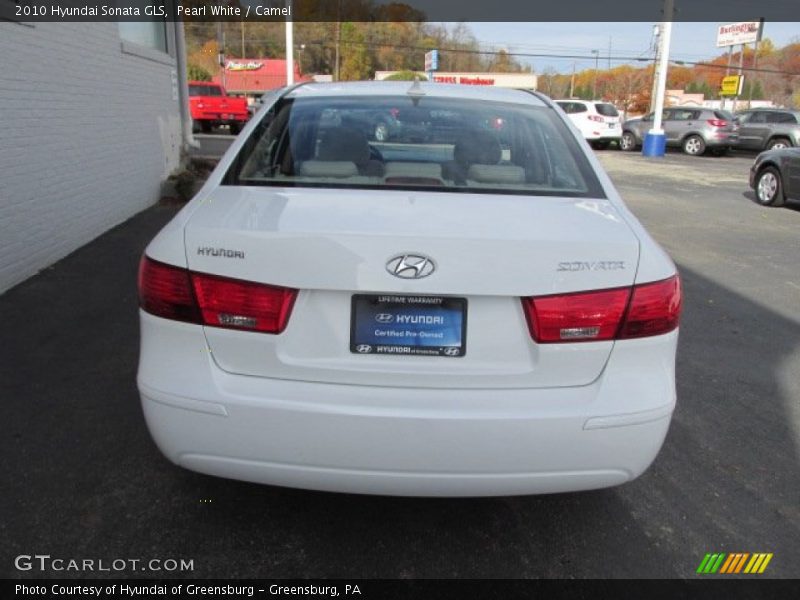 Pearl White / Camel 2010 Hyundai Sonata GLS