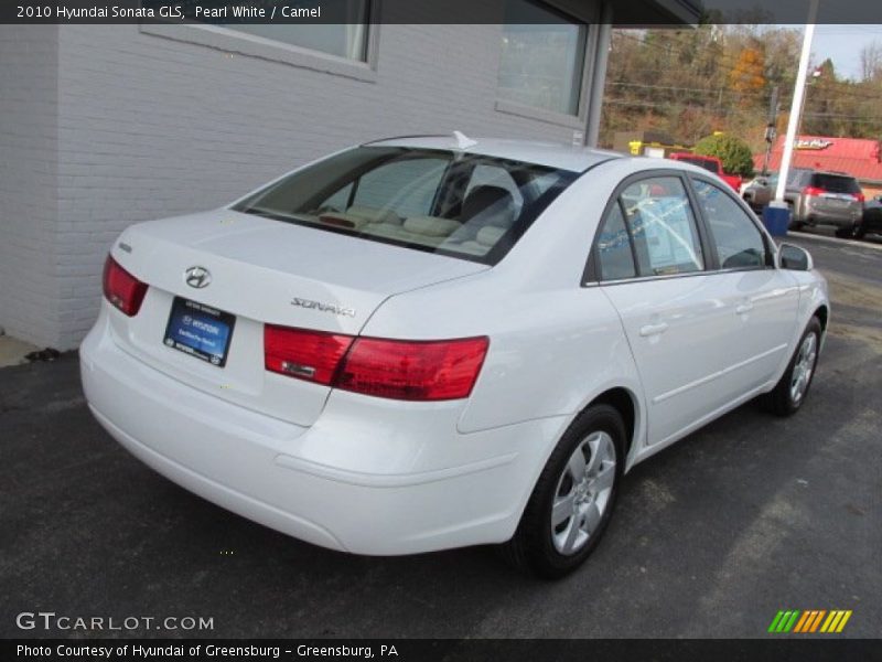 Pearl White / Camel 2010 Hyundai Sonata GLS