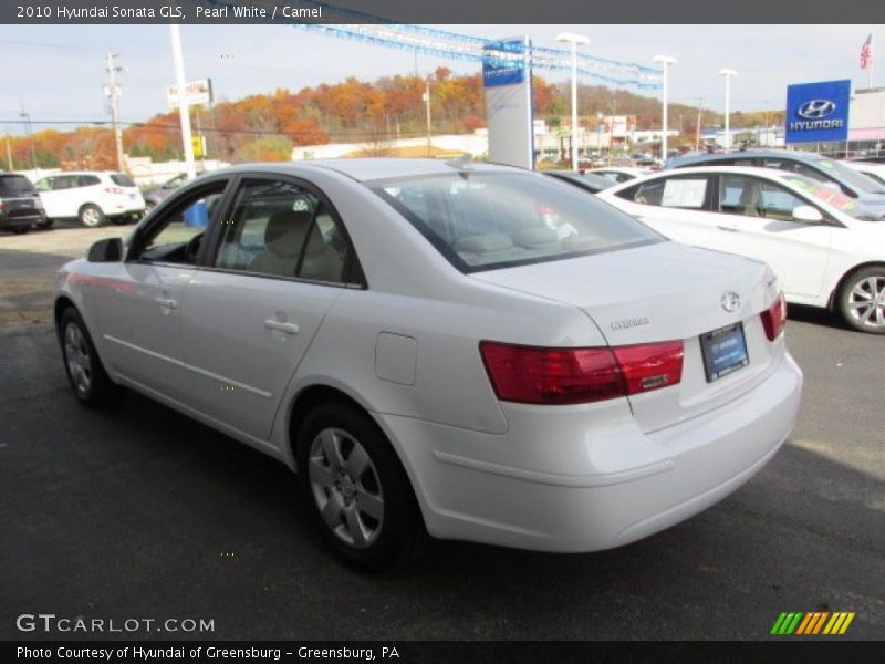 Pearl White / Camel 2010 Hyundai Sonata GLS