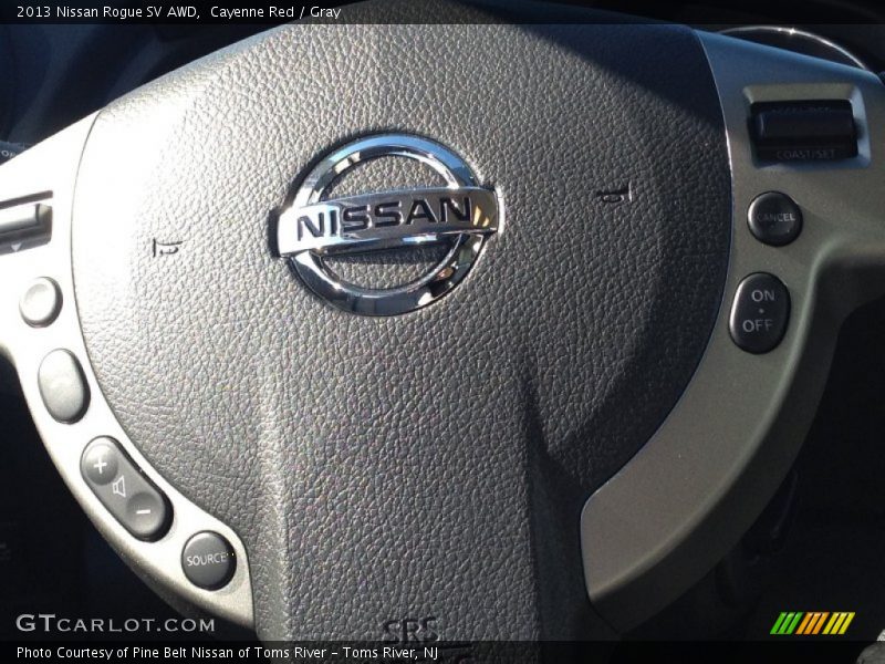 Cayenne Red / Gray 2013 Nissan Rogue SV AWD
