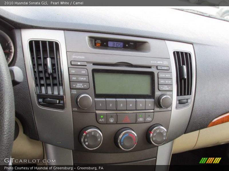 Pearl White / Camel 2010 Hyundai Sonata GLS