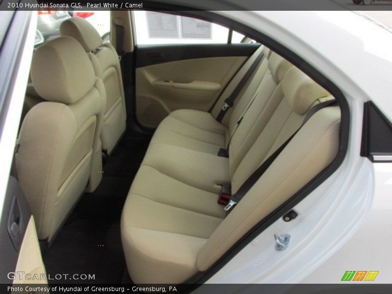Pearl White / Camel 2010 Hyundai Sonata GLS