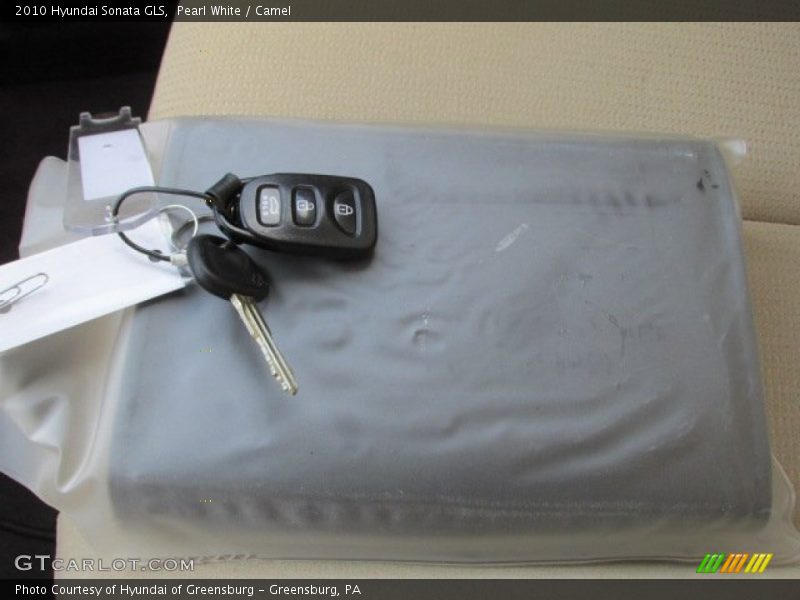 Pearl White / Camel 2010 Hyundai Sonata GLS