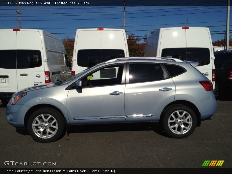 Frosted Steel / Black 2013 Nissan Rogue SV AWD