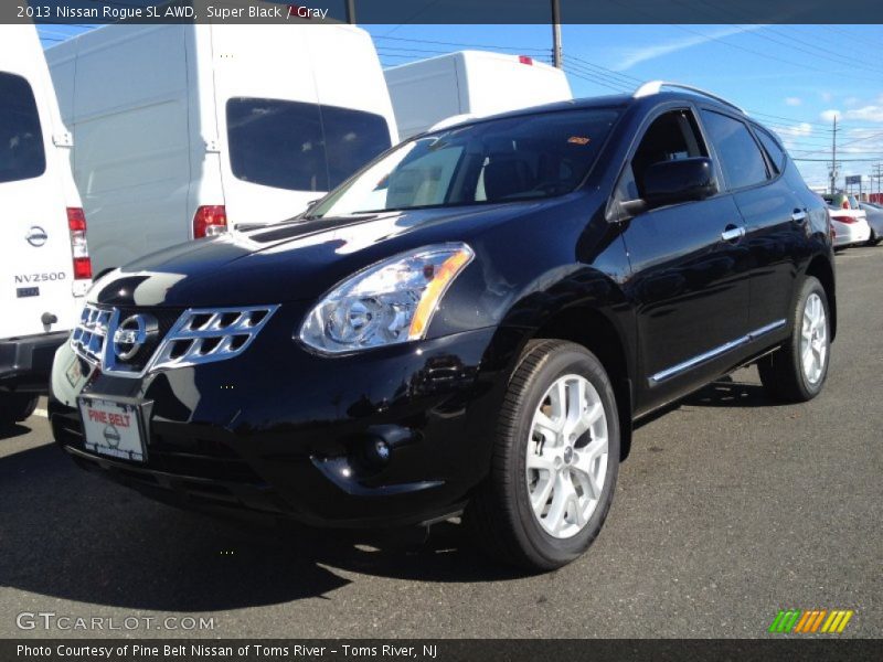 Super Black / Gray 2013 Nissan Rogue SL AWD