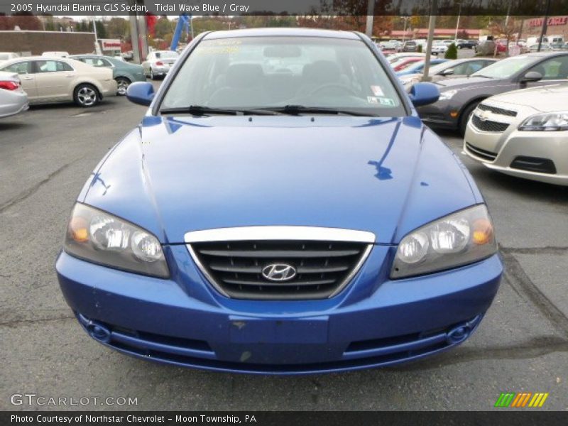 Tidal Wave Blue / Gray 2005 Hyundai Elantra GLS Sedan