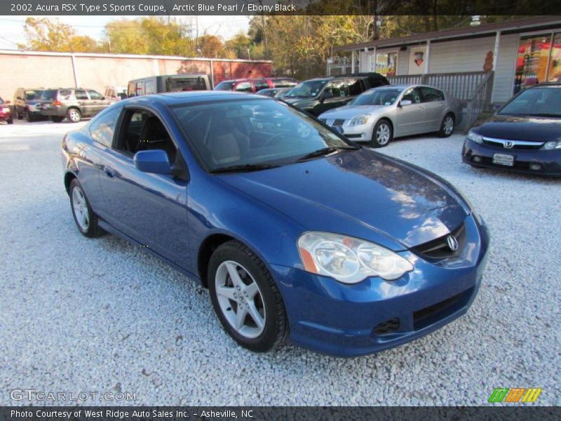 Arctic Blue Pearl / Ebony Black 2002 Acura RSX Type S Sports Coupe