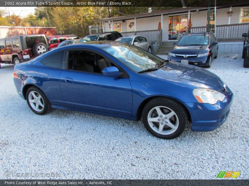 Arctic Blue Pearl / Ebony Black 2002 Acura RSX Type S Sports Coupe