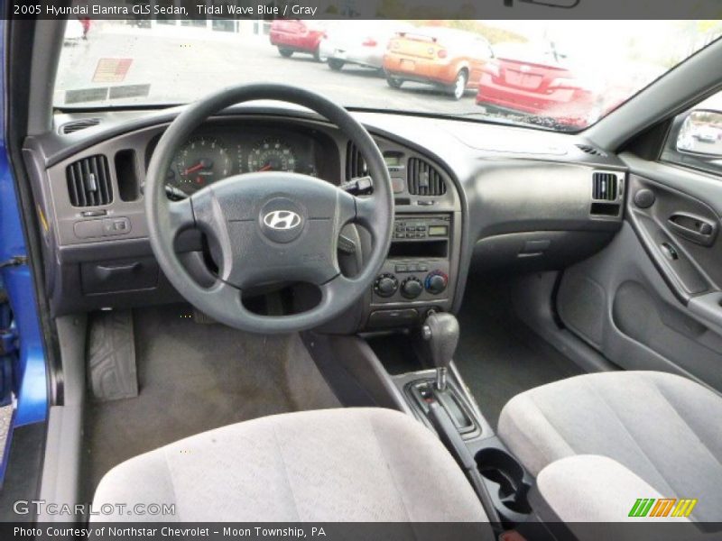 Tidal Wave Blue / Gray 2005 Hyundai Elantra GLS Sedan