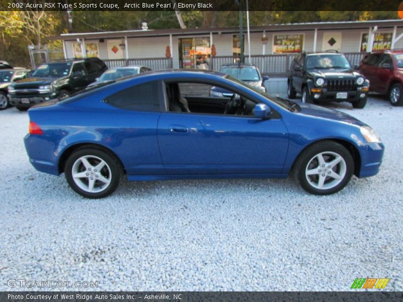 Arctic Blue Pearl / Ebony Black 2002 Acura RSX Type S Sports Coupe