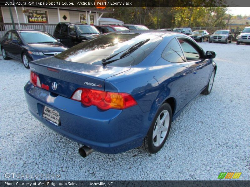 Arctic Blue Pearl / Ebony Black 2002 Acura RSX Type S Sports Coupe