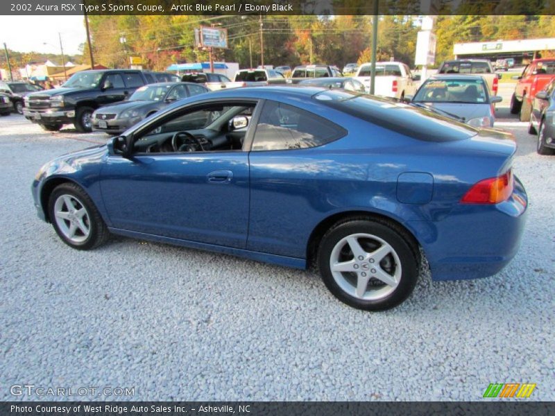 Arctic Blue Pearl / Ebony Black 2002 Acura RSX Type S Sports Coupe