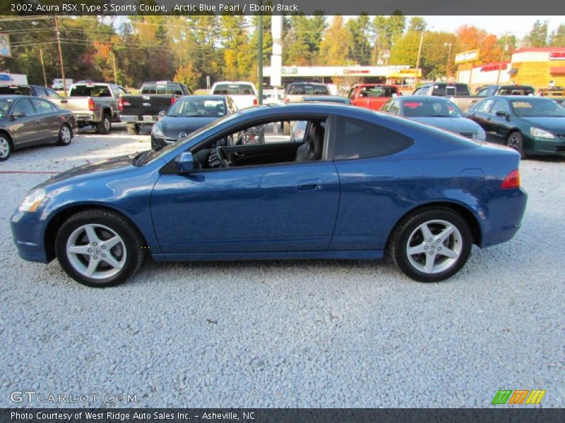 Arctic Blue Pearl / Ebony Black 2002 Acura RSX Type S Sports Coupe