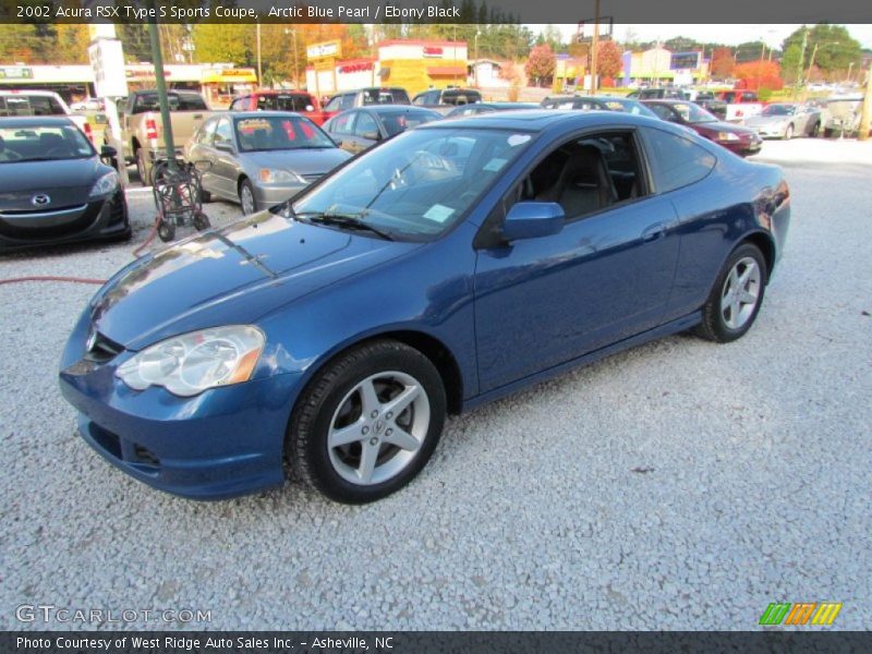 Arctic Blue Pearl / Ebony Black 2002 Acura RSX Type S Sports Coupe