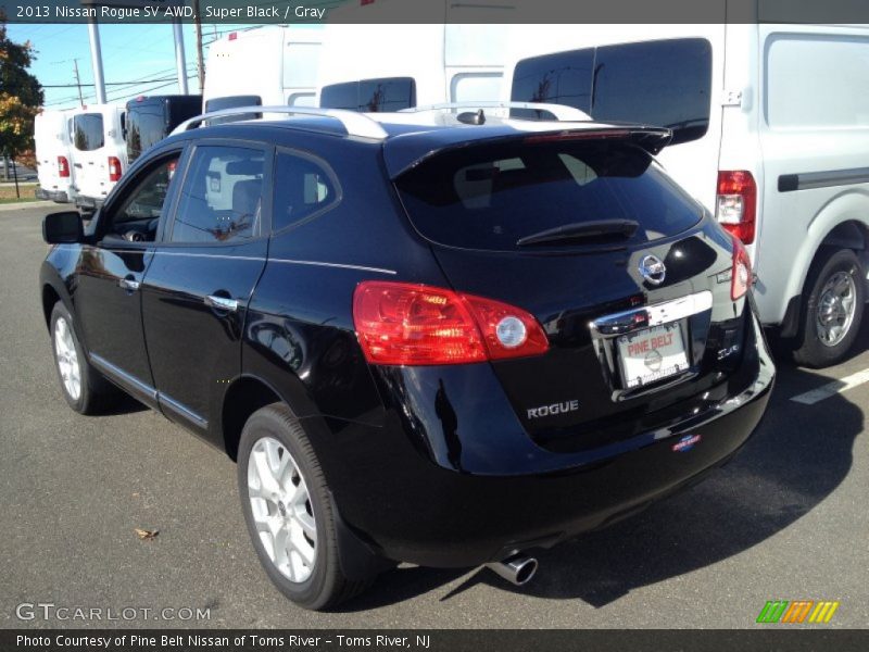 Super Black / Gray 2013 Nissan Rogue SV AWD