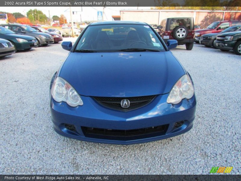 Arctic Blue Pearl / Ebony Black 2002 Acura RSX Type S Sports Coupe