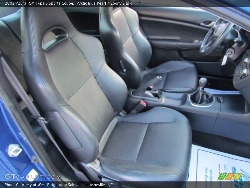 Arctic Blue Pearl / Ebony Black 2002 Acura RSX Type S Sports Coupe