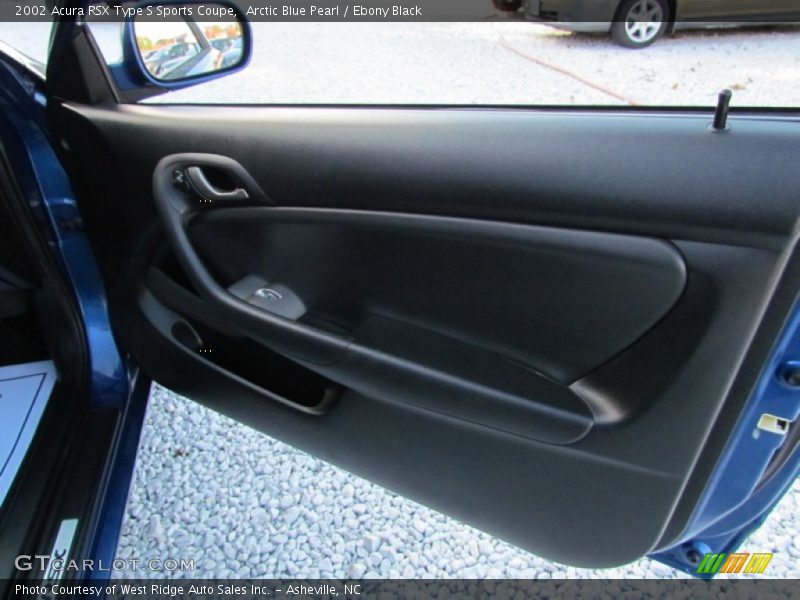 Arctic Blue Pearl / Ebony Black 2002 Acura RSX Type S Sports Coupe