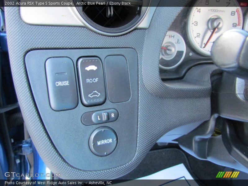 Arctic Blue Pearl / Ebony Black 2002 Acura RSX Type S Sports Coupe