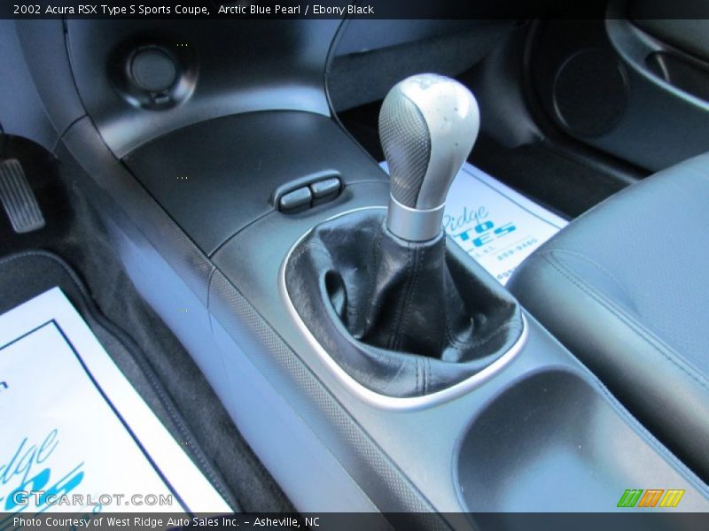 Arctic Blue Pearl / Ebony Black 2002 Acura RSX Type S Sports Coupe