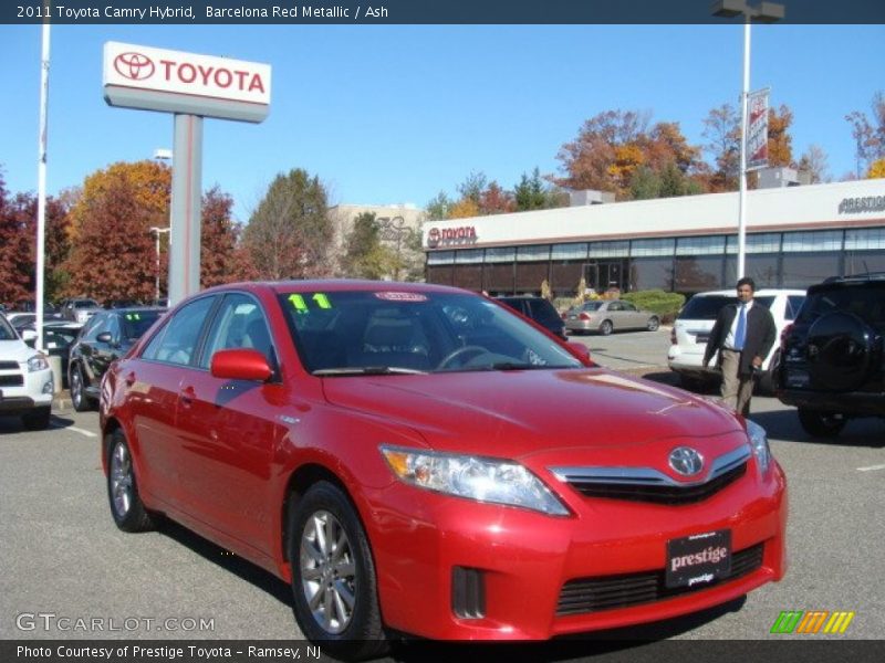 Barcelona Red Metallic / Ash 2011 Toyota Camry Hybrid