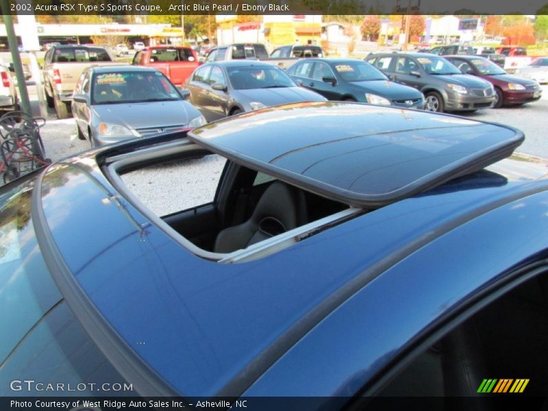 Arctic Blue Pearl / Ebony Black 2002 Acura RSX Type S Sports Coupe