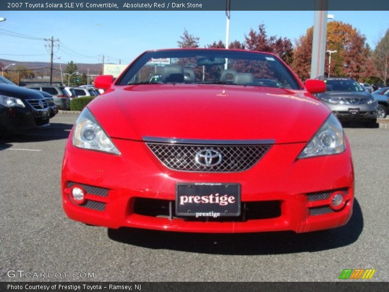 Absolutely Red / Dark Stone 2007 Toyota Solara SLE V6 Convertible