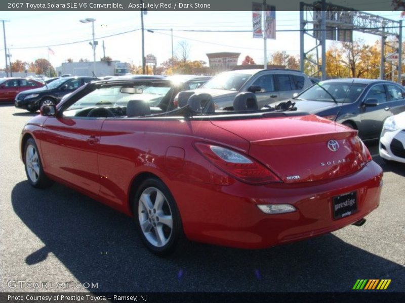 Absolutely Red / Dark Stone 2007 Toyota Solara SLE V6 Convertible