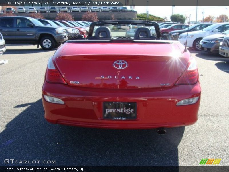 Absolutely Red / Dark Stone 2007 Toyota Solara SLE V6 Convertible