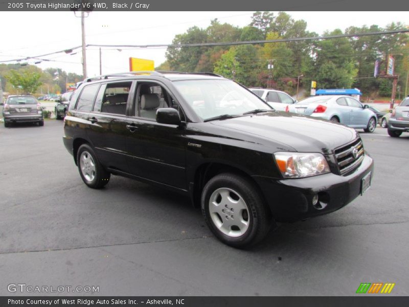 Black / Gray 2005 Toyota Highlander V6 4WD