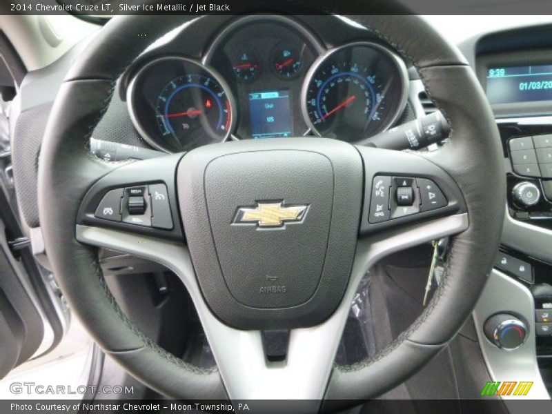 Silver Ice Metallic / Jet Black 2014 Chevrolet Cruze LT
