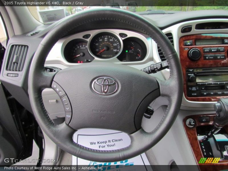 Black / Gray 2005 Toyota Highlander V6 4WD